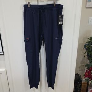 FUBU Dark Blue Cropped UNIFORM Pants wirh Cuffed ankle.